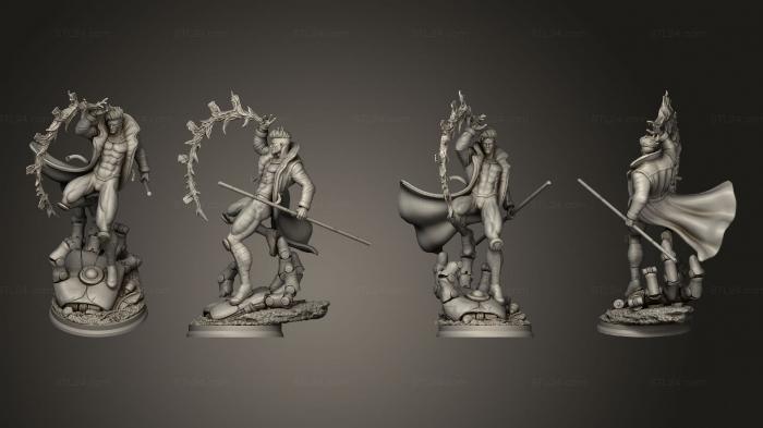 Figurines heroes, monsters and demons (Gambit 3, STKM_5582) 3D models for cnc