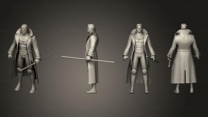 Figurines heroes, monsters and demons (gambit marvel, STKM_5584) 3D models for cnc