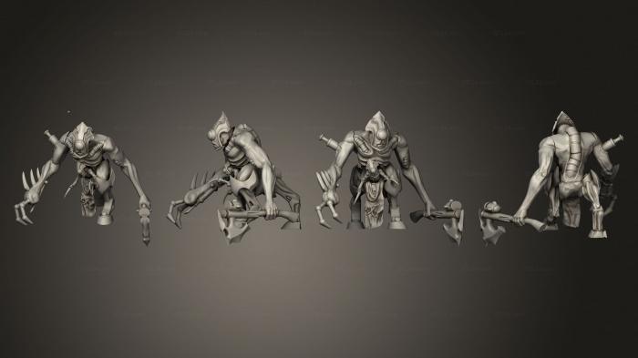 Статуэтки герои, монстры и демоны (Сумка с Горгульями 2, STKM_5595) 3D модель для ЧПУ станка