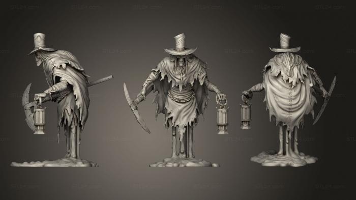 Figurines heroes, monsters and demons (Ghost 32, STKM_5615) 3D models for cnc