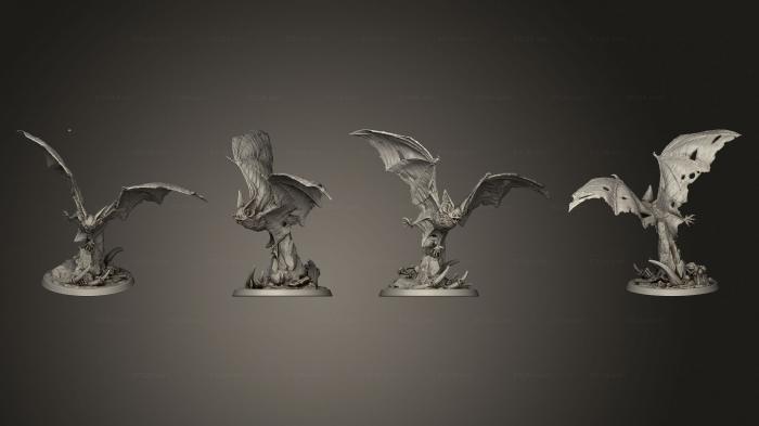 Статуэтки герои, монстры и демоны (Гигантская Летучая Мышь, STKM_5635) 3D модель для ЧПУ станка