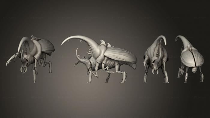 Статуэтки герои, монстры и демоны (Гигантский жук-Крупный Наземный Жук, STKM_5638) 3D модель для ЧПУ станка