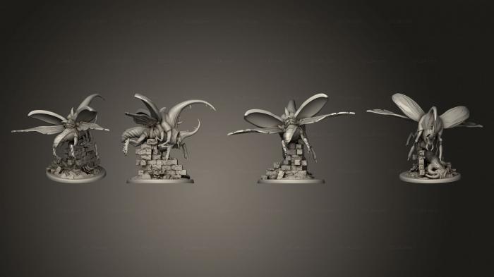 Статуэтки герои, монстры и демоны (Гигантский Жук Верхом На Большом, STKM_5639) 3D модель для ЧПУ станка
