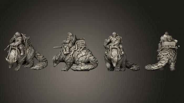 Figurines heroes, monsters and demons (Giant Pangolin, STKM_5647) 3D models for cnc