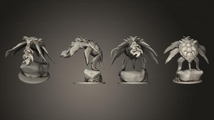 Статуэтки герои, монстры и демоны (Гигантская Морская Черепаха Волшебного Размера, STKM_5657) 3D модель для ЧПУ станка