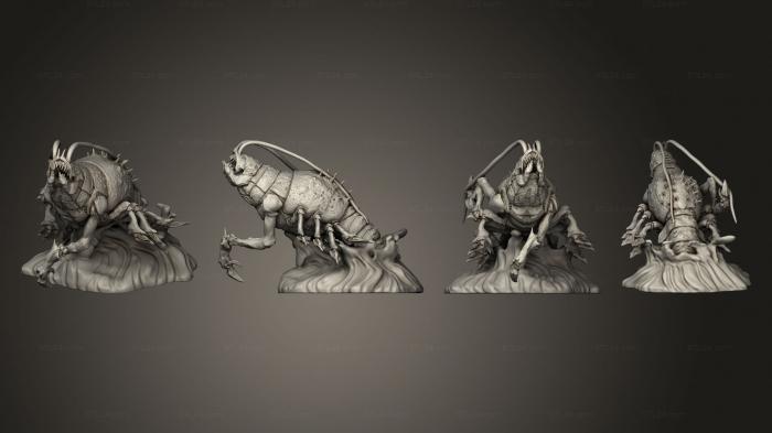 Figurines heroes, monsters and demons (Giant Thermal Shrimp Emerging Large v 3, STKM_5658) 3D models for cnc