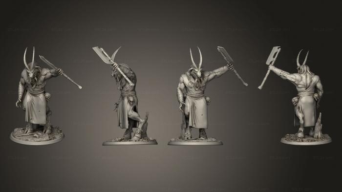 Статуэтки герои, монстры и демоны (Глыбис , разбиватель черепов, STKM_5672) 3D модель для ЧПУ станка