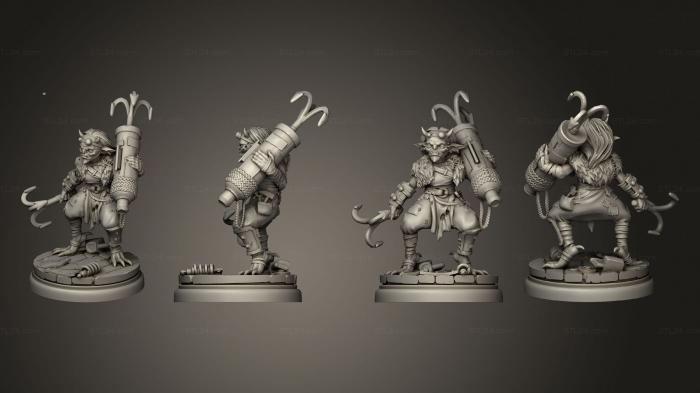 Figurines heroes, monsters and demons (Goblin engineer, STKM_5679) 3D models for cnc