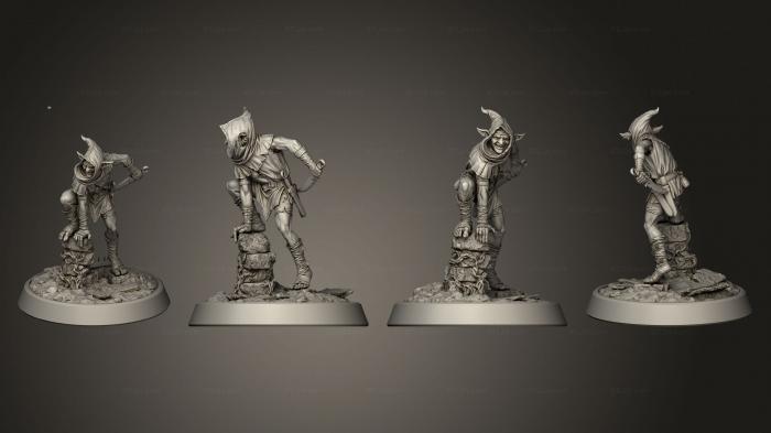 Figurines heroes, monsters and demons (Goblin Scoundrel, STKM_5683) 3D models for cnc