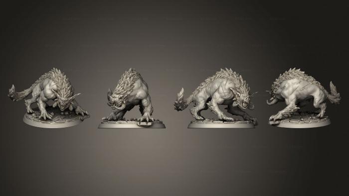 Figurines heroes, monsters and demons (Goblin Trouble Barghest Base, STKM_5687) 3D models for cnc