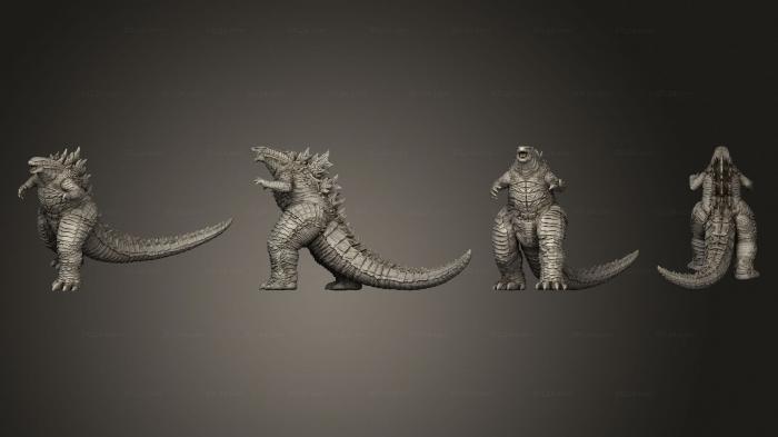 Figurines heroes, monsters and demons (Godzilla vs Kong Diorama godzilla, STKM_5690) 3D models for cnc