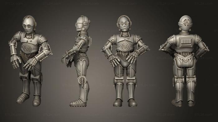 Figurines heroes, monsters and demons (Goldenrod Bot 01, STKM_5692) 3D models for cnc