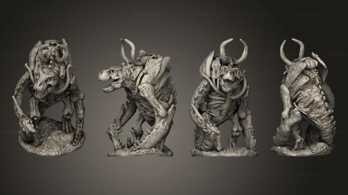 Figurines heroes, monsters and demons (Golem Fossil, STKM_5699) 3D models for cnc