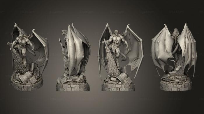 Figurines heroes, monsters and demons (goliath gargoyles fixed option 2, STKM_5704) 3D models for cnc