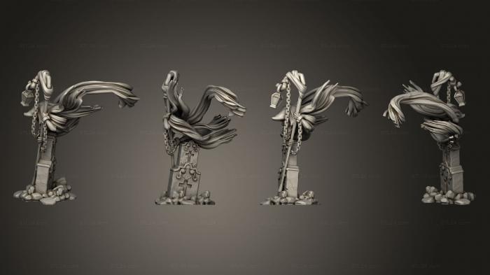 Статуэтки герои, монстры и демоны (Призрачная Лампа с Кладбища, STKM_5723) 3D модель для ЧПУ станка