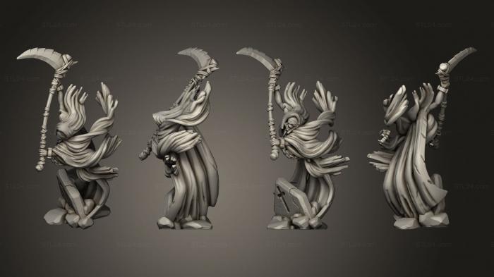 Figurines heroes, monsters and demons (Graveyard Ghost Scythe, STKM_5724) 3D models for cnc