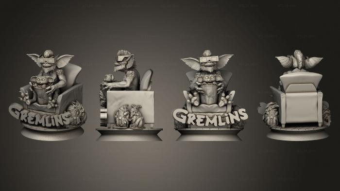 Статуэтки герои, монстры и демоны (Гремлины, STKM_5753) 3D модель для ЧПУ станка
