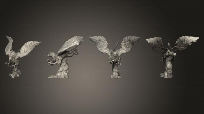 Figurines heroes, monsters and demons (Griffin Attacking Large, STKM_5757) 3D models for cnc