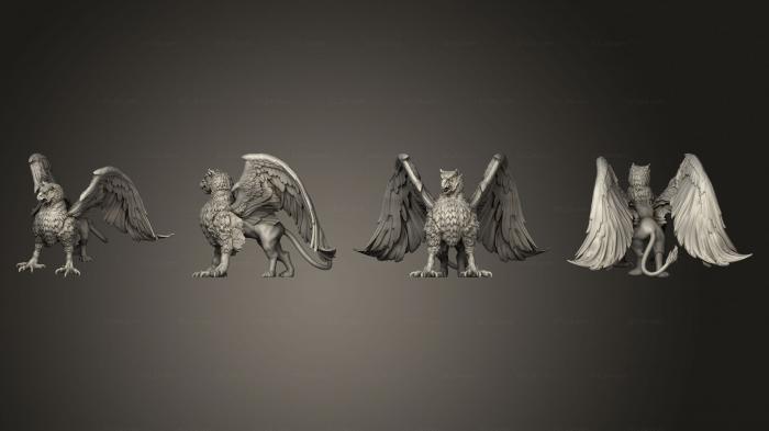 Статуэтки герои, монстры и демоны (Грифон Большой, STKM_5760) 3D модель для ЧПУ станка