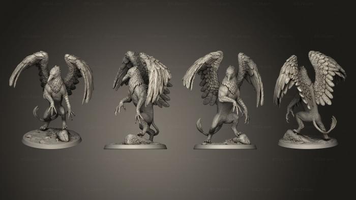 Figurines heroes, monsters and demons (Griffon Base, STKM_5761) 3D models for cnc