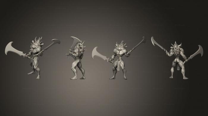 Статуэтки герои, монстры и демоны (Гротескное чудовище 01 эльфы боли, STKM_5769) 3D модель для ЧПУ станка