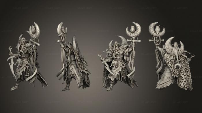 Статуэтки герои, монстры и демоны (Низкопробный Мешок Друида 01 тело, STKM_5770) 3D модель для ЧПУ станка