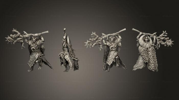 Статуэтки герои, монстры и демоны (Тело Гровбредного Друида Bag 04, STKM_5773) 3D модель для ЧПУ станка