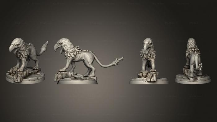 Figurines heroes, monsters and demons (Gryph hounds 01, STKM_5778) 3D models for cnc