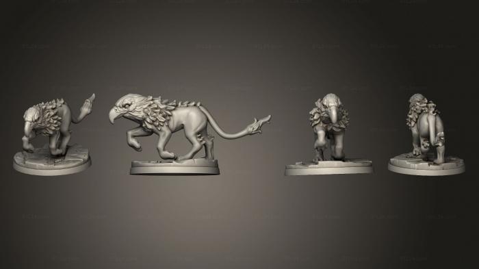 Figurines heroes, monsters and demons (Gryph hounds 03, STKM_5780) 3D models for cnc
