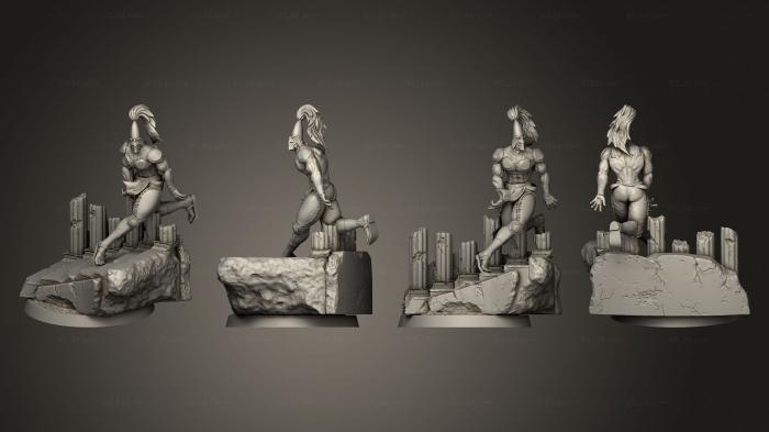 Figurines heroes, monsters and demons (Guardian Disi Fabulous Pillar Guardians, STKM_5783) 3D models for cnc