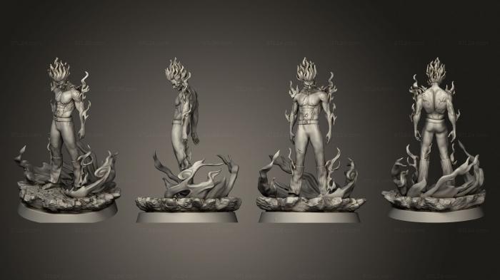 Статуэтки герои, монстры и демоны (Парень, STKM_5797) 3D модель для ЧПУ станка