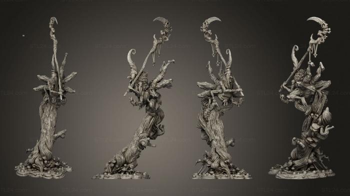 Статуэтки герои, монстры и демоны (Смелый Шепот леса, STKM_5837) 3D модель для ЧПУ станка