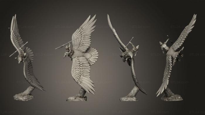 Figurines heroes, monsters and demons (Hawk 01 Bearer 002, STKM_5865) 3D models for cnc