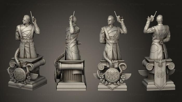Figurines heroes, monsters and demons (Head Hugo 002, STKM_5874) 3D models for cnc