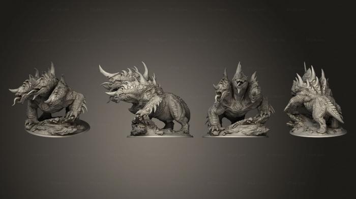 Figurines heroes, monsters and demons (Heaven and Hell Dracocerberus Complete, STKM_5886) 3D models for cnc