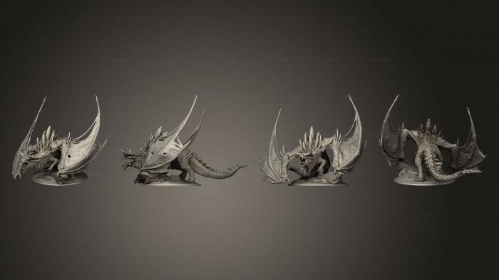 Figurines heroes, monsters and demons (Heaven and Hell Magma Dragon Elder Complete, STKM_5889) 3D models for cnc