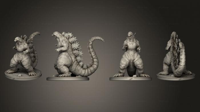 Figurines heroes, monsters and demons (Heisei Godzilla SLS, STKM_5898) 3D models for cnc