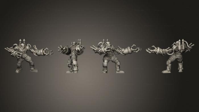 Figurines heroes, monsters and demons (Hekk Cyborg, STKM_5900) 3D models for cnc