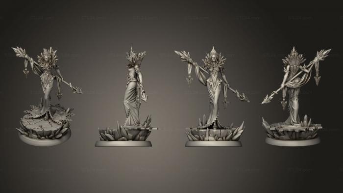 Figurines heroes, monsters and demons (Helga the Frost Witch s, STKM_5906) 3D models for cnc
