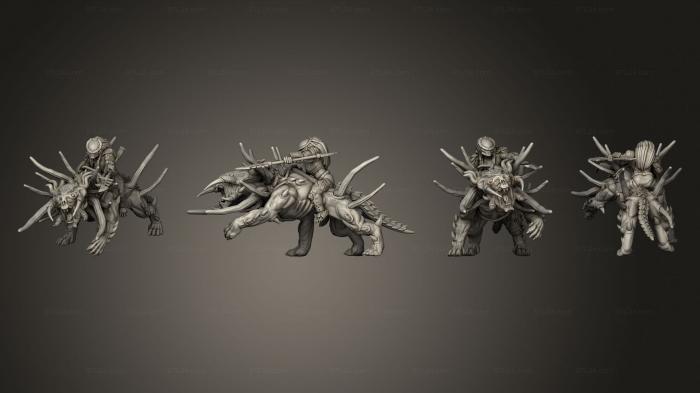 Figurines heroes, monsters and demons (HELL HOUND LIGER SKULL RIDER C, STKM_5911) 3D models for cnc