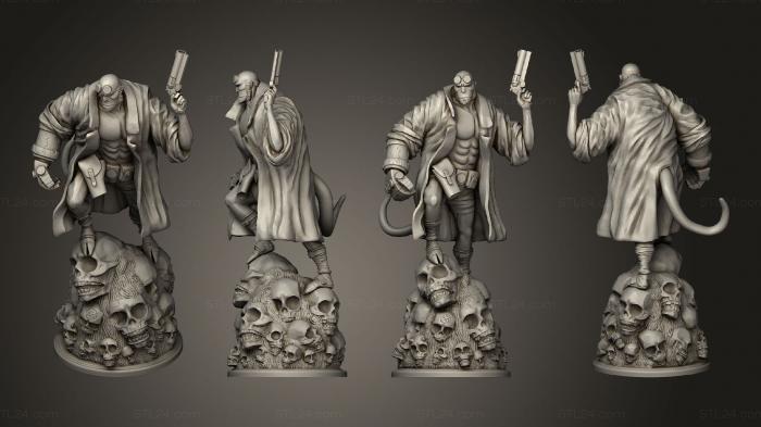 Figurines heroes, monsters and demons (hellboy 01, STKM_5918) 3D models for cnc