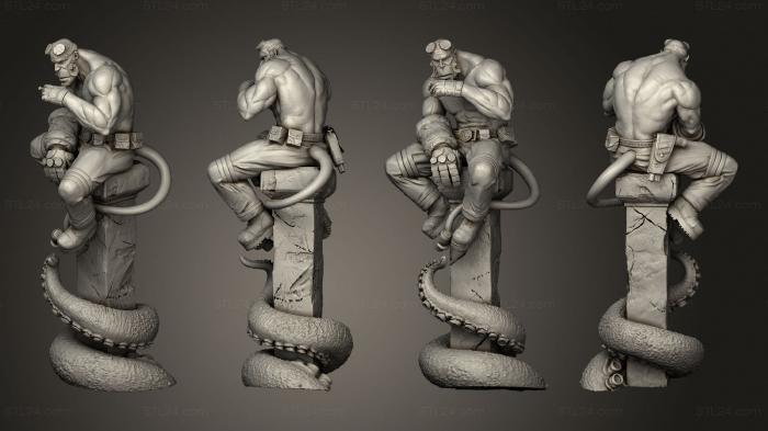 Figurines heroes, monsters and demons (hellboy 02, STKM_5919) 3D models for cnc