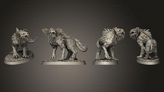 Figurines heroes, monsters and demons (hellhound 01, STKM_5922) 3D models for cnc