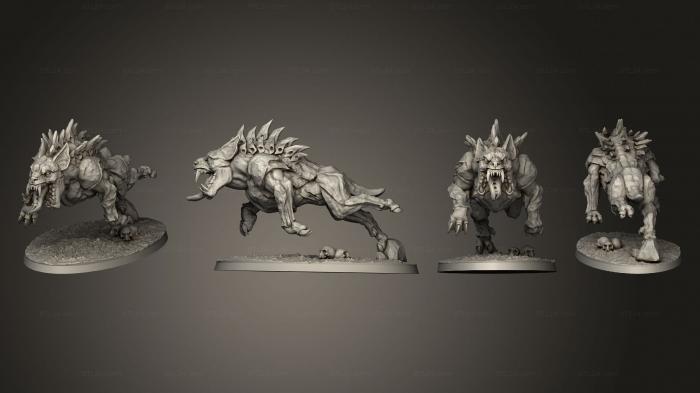 Figurines heroes, monsters and demons (hellhound 02, STKM_5923) 3D models for cnc