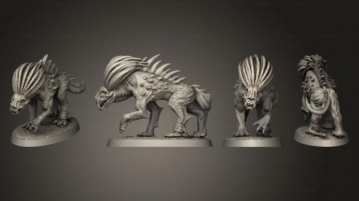 Figurines heroes, monsters and demons (hellhound 03, STKM_5924) 3D models for cnc