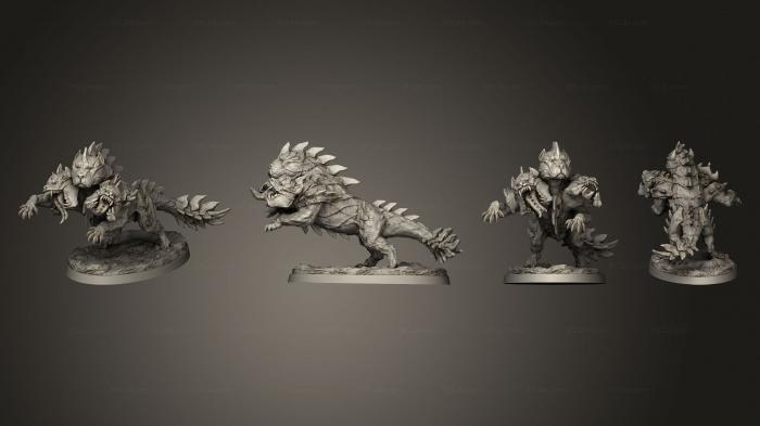 Figurines heroes, monsters and demons (hellhound 11, STKM_5932) 3D models for cnc