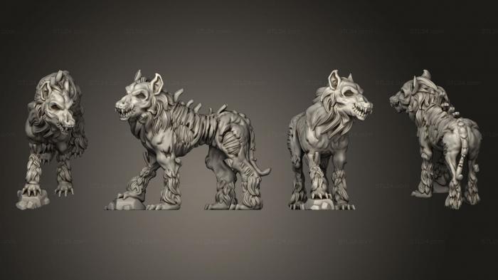 Figurines heroes, monsters and demons (hellhound 16, STKM_5937) 3D models for cnc