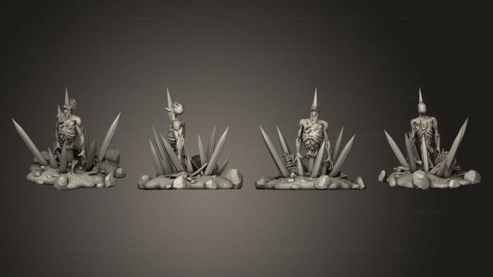 Figurines heroes, monsters and demons (Hidden Crypt Spikes, STKM_5957) 3D models for cnc