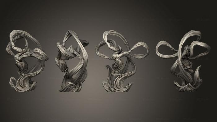 Статуэтки герои, монстры и демоны (Высокородные Эльфы Танцующие Ветер, STKM_5964) 3D модель для ЧПУ станка