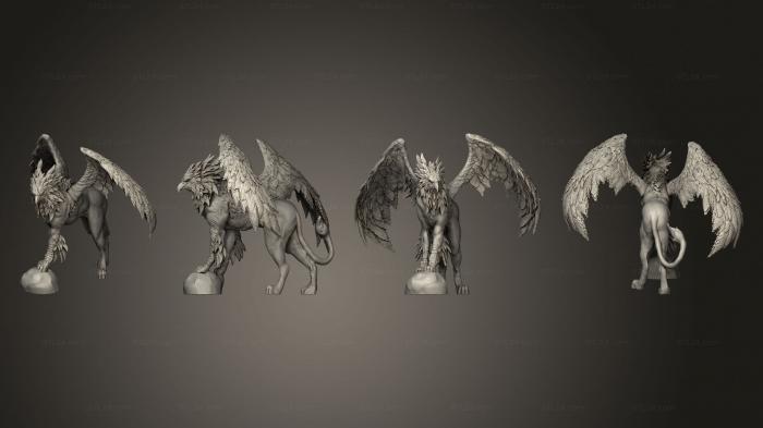 Figurines heroes, monsters and demons (Hippogriff, STKM_5984) 3D models for cnc
